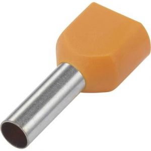 Image de Tru Components Embout double d'extr&eacute;mit&eacute; de c&acirc;ble TE050-08OR 1091317 1 x 0.50 mm&sup2; x 8 mm partiellement isol&eacute; orange 100