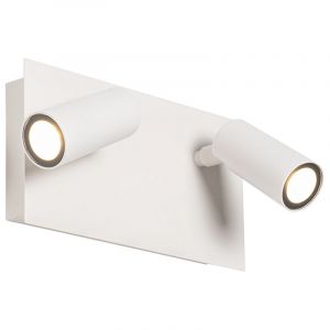 Qazqa Applique d'ext&eacute;rieur moderne blanche avec LED 2 lumi&egrave;res IP54 - Simon