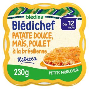 Blédina Plat bébé purée patates douces et poulet dès 12 mois Blédichef - 230g