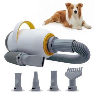 MUGGI Pulseur pour Chien 2-en-1 3200W - S&eacute;choir Silencieux avec Aspirateur Poils