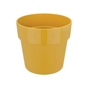 Elho pot de fleurs - b.for rond mini 9cm ocre - 9 x 9 x 8.2 cm