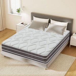Yidatong - Matelas 140x190 cm Ép 24cm - Mousse Gel à Mémoire de Forme -7 Zones de Soutien,Matelas Mousse à Mémoire de Forme pour Adulte