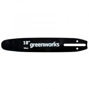 Greenworks Guide d'origine pour tronçonneuse (barre de remplacement de 25 cm convenable pour les tronçonneuses de la série 40V GD40TCS)