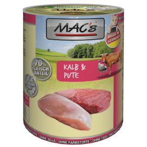 Image de Mac's 12x400g veau / dinde - Nourriture pour Chat