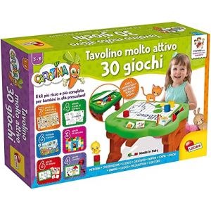 Liscianigiochi- Carotina Table Basse très Active 30 Jeux, Nouvelle édition, 90075, Multicolore, Moyen