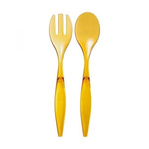 Couverts À Salade - Grand Chef - Moutarde - Lot De 2 - 29.5 Cm - Polystyrène