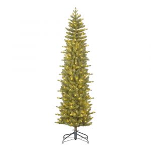 Black Box Trees Harma Artificial Christmas Tree Narrow avec LED Lights - H260 x Ø73 cm - Vert
