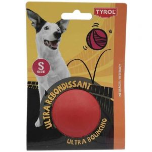 Tyrol Balle Rebondissante en Caoutchouc Naturel pour Chien - 7cm