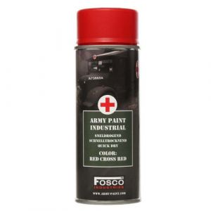 Image de BOMBE DE PEINTURE MILITAIRE SPRAY FOSCO 400 ML RED CROSS CROIX ROUGE 469312 RED CROSS RED AEROSOL GRAFITI TAG DECORATION MARQUAGE CU