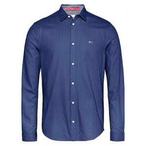 Tommy Hilfiger Tommy Jeans TJM Chemise en sergé, Twilight Navy Dobby, S Homme