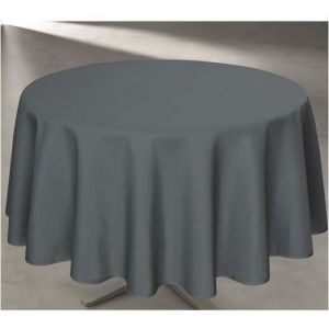 Image de Univers décor Nappe anti tache ronde anthracite