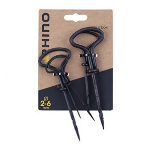 Rhino 43872 lot jeu de 5 ø 2 à 6 mm-outil permettant de réaliser des trous dans tous types de bois d'une épaisseur inférieur à l