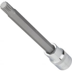 Vigor Carré femelle entraînement 12,5 = 1/2 pouce Douille mâle à denture multiple V2132 Ouverture de clé: M 14 L.140 mm