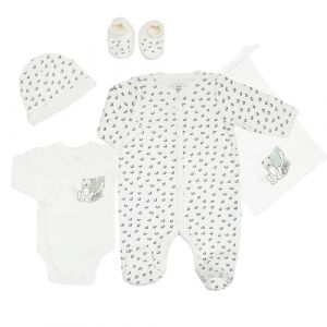 Trois Kilos Sept Naissance Léo Ensemble de Pijama, Leopard, 0 Mois Mixte bébé