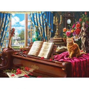 Sunsout Grand Piano Cat