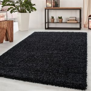 Life SHAGGY - Tapis Uni &agrave; poils longs - Anthracite 060 x 110 cm
