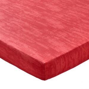 Drap housse en coton MEXAS orange terracotta
