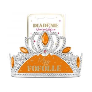 DIAD&Egrave;ME HUMORISTIQUE STRASS MISS FOFOLLE