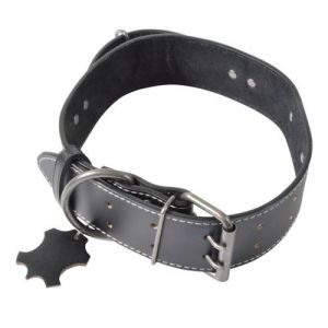 Collier Pour Chien 3XL Cuir 80cm Noir
