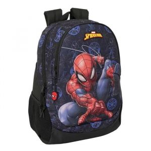 Safta SPIDERMAN ATTACK - Sac à dos scolaire pour enfants, idéal pour les enfants de différents âges, confortable et polyvalent, qualité et résistance, 32 x 16 x 44 cm, Noir, M, Décontracté