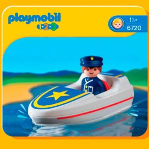 Playmobil 6720 - 1.2.3 : Policier + bateau
