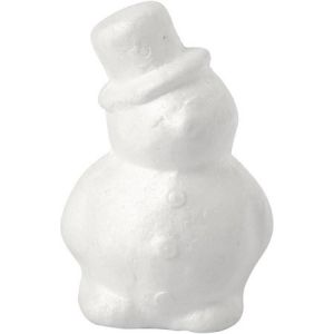 Creotime Bonhomme de neige en polystyrène - 17 cm