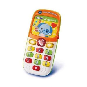 Vtech Smartphone Baby Bilingue Francais / Anglais - Portable Telephone Bebe - Lumineux, Mots, Chansons - Set Jouet Musical Educatif Et Carte