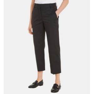 Tommy Hilfiger Pantalon classique crop droit coton m&eacute;lang&eacute;