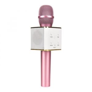 Image de Microphone Karaoké Bluetooth sans fil avec haut-parleur stéréo rose