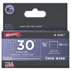 Arrow 306IP - Pack de 5 boîtes de 1000 agrafes T-30 / 10mm