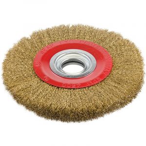 Silverline Brosse circulaire tourets metallique a fils d'acier laitonnes de 200 mm