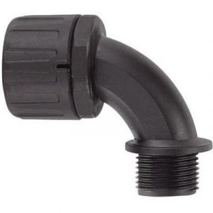 Hellermanntyton Raccord de gaine coudé 90° avec pas externe M32 Ø nominal 34 mm HG34-90-M32 166-22206