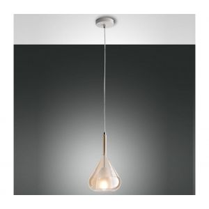 Fabas Luce Lila Plafonniers Suspendus Dome Verre Ambré, E27