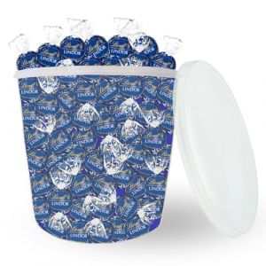 LINDT | 100 bouchées LINDOR Noir 45% | Boite de 1.25 kg de Chocolat à Offrir ou à Partager pour la Saint-Valentin, Pâques, un Anniversaire