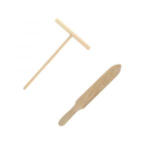 Fackelmann Ensemble de 2 ustensiles en bois pour crêpes Wood Edition ref 9984450