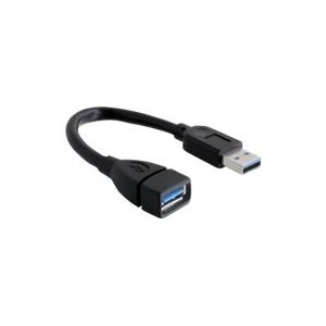Delock 82776 - C&acirc;ble USB 3.0 type A(M) / A(F) 0,15 m