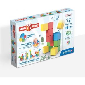 Geomag Blocs magn&eacute;tiques - Set cr&eacute;atif - 16 pi&egrave;ces - &Eacute;ducatif - Plastique recycl&eacute; - D&egrave;s 12 mois