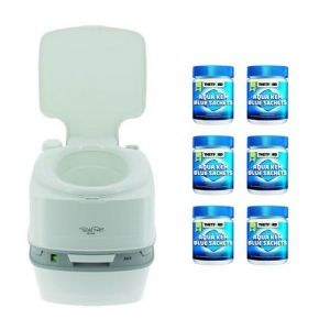 Thetford Pack toilette portable 21 litres 100poucent autonome 6x15 sachets traitement des mati