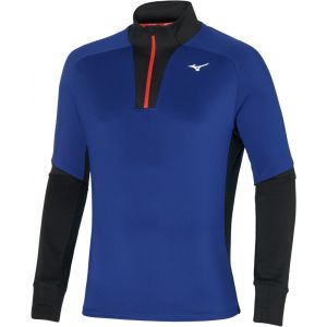 Image de Mizuno Warmalite LS HZ Tee Men, bleu M Hauts running hiver