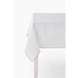 Monoprix Maison Nappe avec finition bourdon, 170x250cm, 100%lin, OEKOTEX