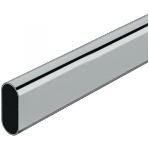 Stor Planet - Barre de penderie D'armoire Ovale Chromée 150cm