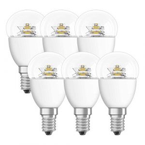 Osram 4052899912106 Ampoule LED Star sphérique Culot E14 6,0 W Transparent Lot de 6