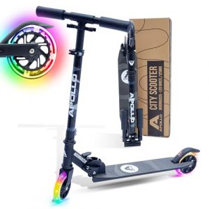 Apollo Trottinette Moonracer 125mm enfant LED - noire