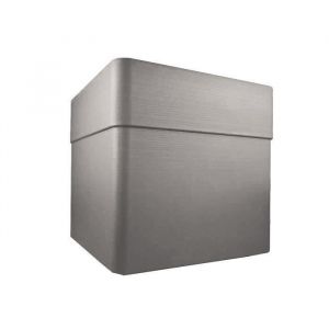 Eda Plastiques Pot de fleur carré Carel taupe 39 x 39 x 39 cm