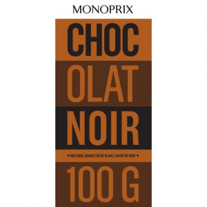 Image de Monoprix Chocolat noir - La tablette de 100 g