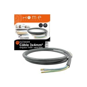 Home equipement A90600 - Câble HO5VVF 3G4 sans prise longueur 1,45m