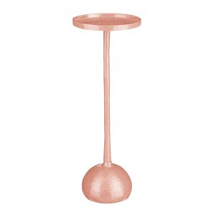 Mica Decorations Table d'appoint Colin - H68 x Ø24 cm - Aluminium recyclé - 100% FSC - Rose clair