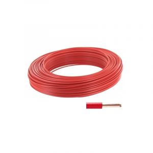 Fil rigide ho7 vu fil âme rigide ho7 vu 1.5mm² rouge 1 bobine(s) de 100 mètre(s) linéaire h07v-u - cofalog