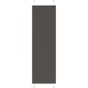 VidaXL Store plissé noir 60x200 cm largeur du tissu 59,4 cm polyester