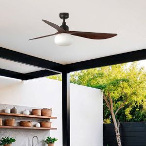 Faro Barcelona - Ventilateur de plafond ext&eacute;rieur Outwood dc ma-no E27